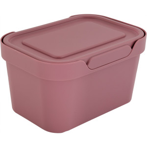Ящик с крышкой 19x13x11 см 1.9 л пластик цвет розовый БЫТПЛАСТ LUXE
