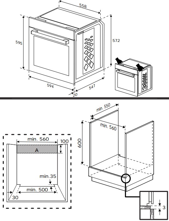 9100984 Электрический духовой шкаф Indesit IFE 3841 JC IX серебристый STDN-0081137 - Вид №12
