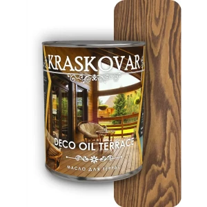 Защитное масло лессирующее Kraskovar Deco oil terrace 1900001601 цвет матовый орех гварнери 0.75 л