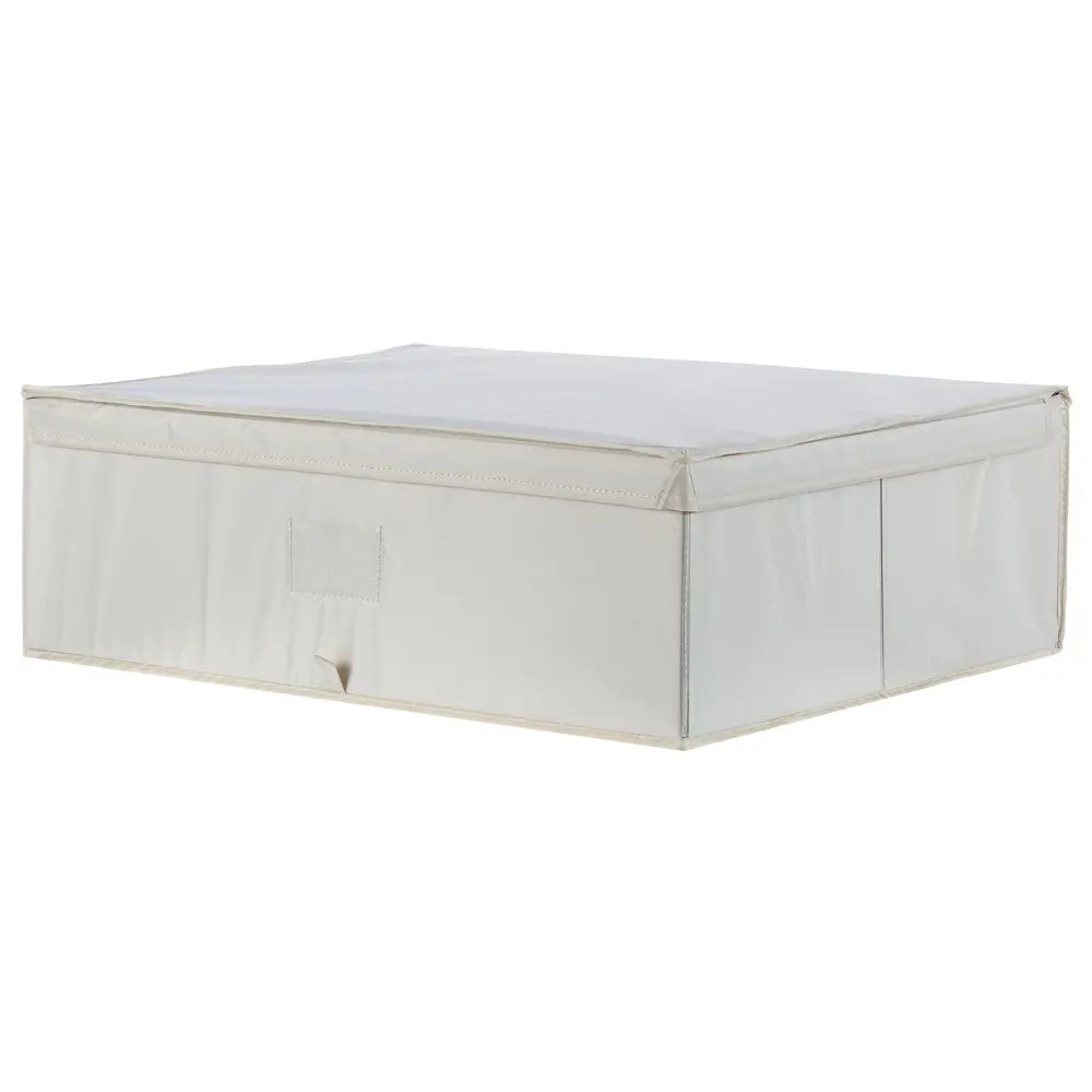 Короб Spaceo с крышкой 55х18x44 см нетканный материал цвет бежевый STLM-2132672
