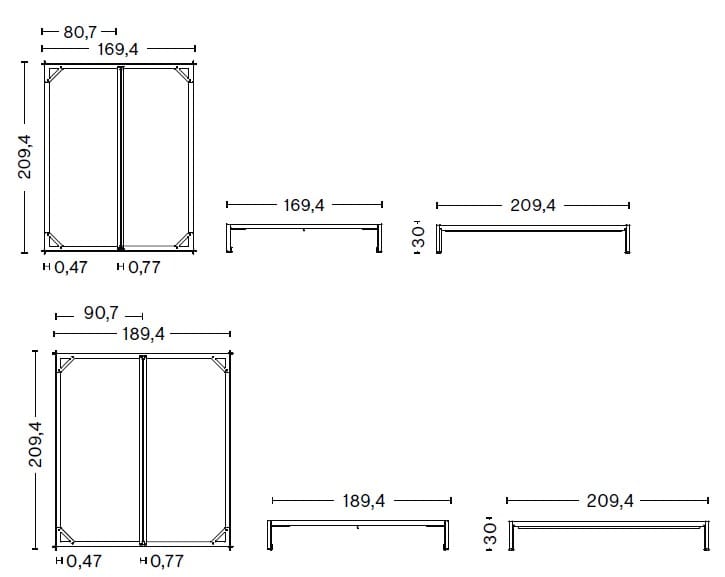 Стальная двуспальная кровать Hay Connect Bed ARCH-00151950 - Вид №7