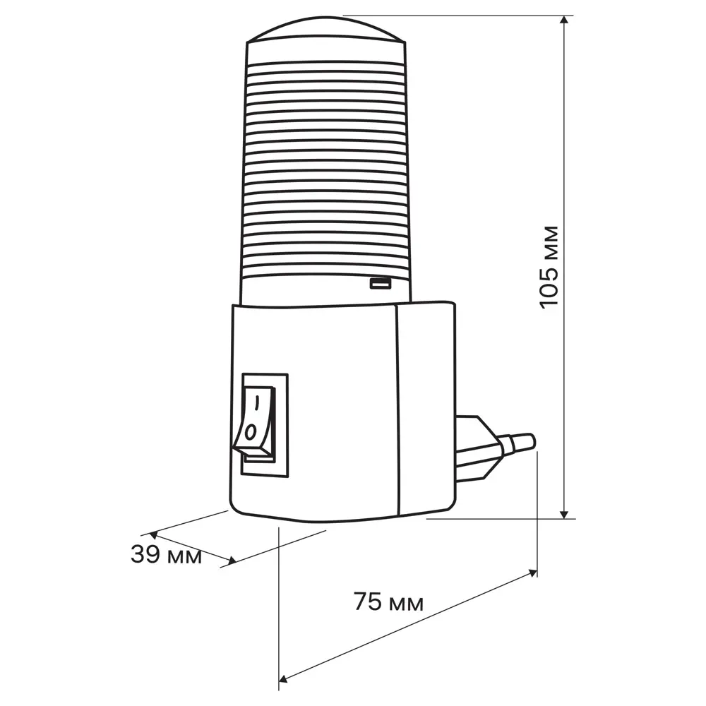 Ночник в розетку светодиодный Ritter Цилиндр с выключателем STLM-2189060 - Вид №3