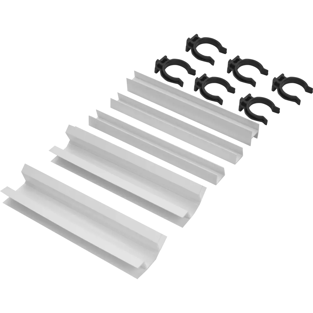 Комплект для установки кухонного цоколя, 15 см, ПВХ, цвет белый Santreyd STLM-2116534