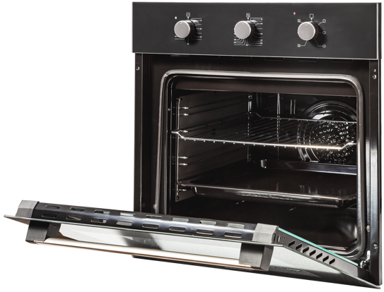 9014485 Электрический духовой шкаф RENOVA O90-6BS2 черный STDN-0050896 - Вид №1