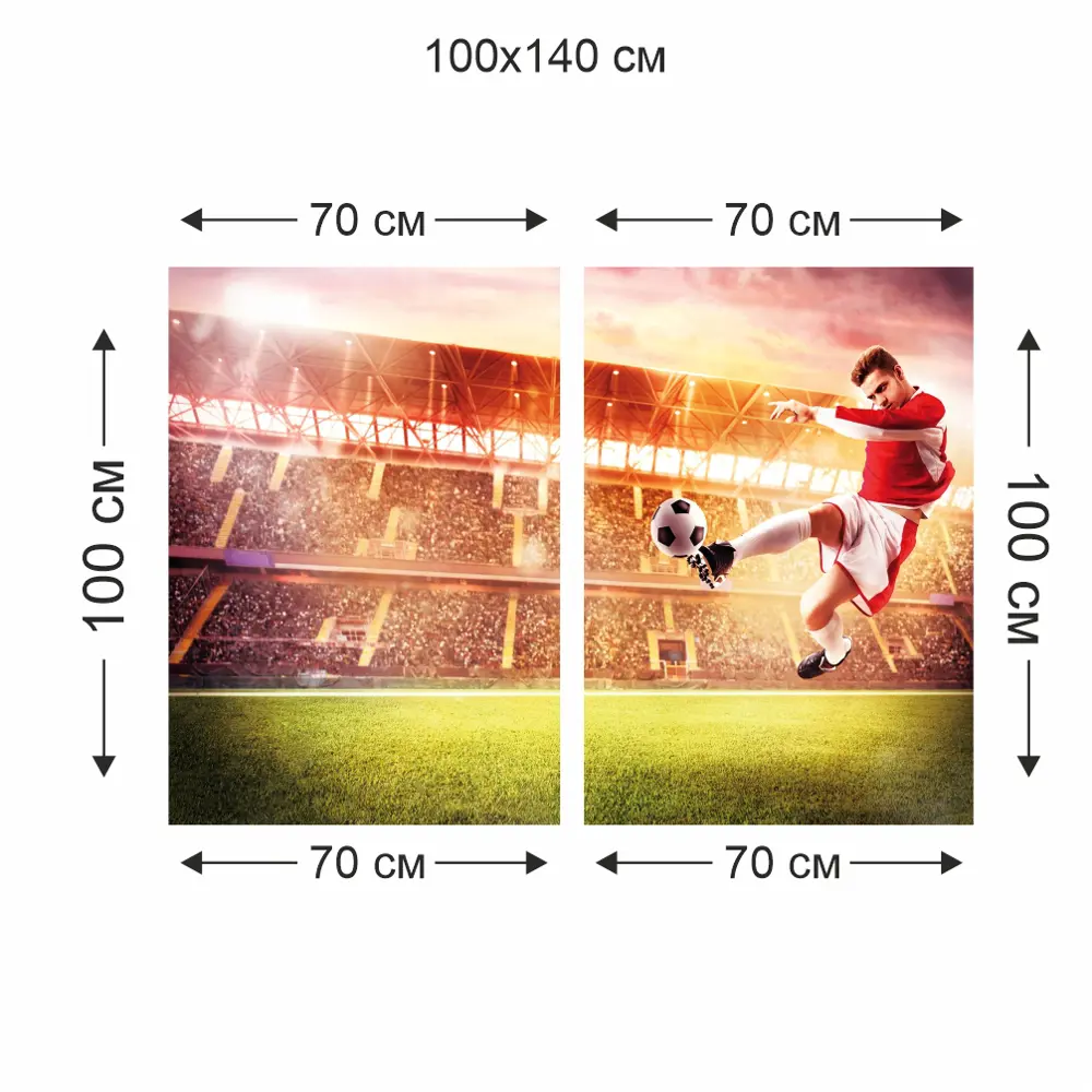 Фотообои Футбольный триумф 140x100 см Симфония STLM-2198648 - Вид №3