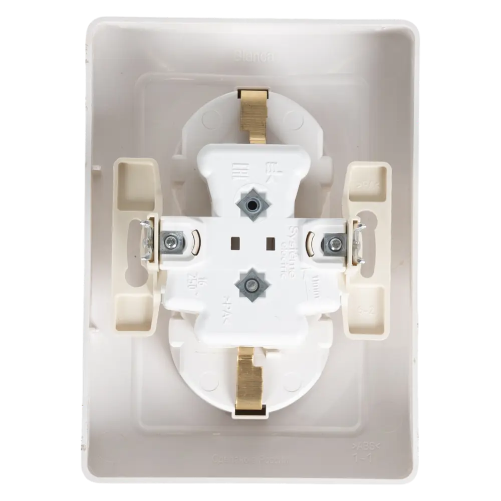 Розетка двойная встраиваемая Systeme Electric Blanca с заземлением 16 А IP20 цвет титановый STLM-2024031 - Вид №4