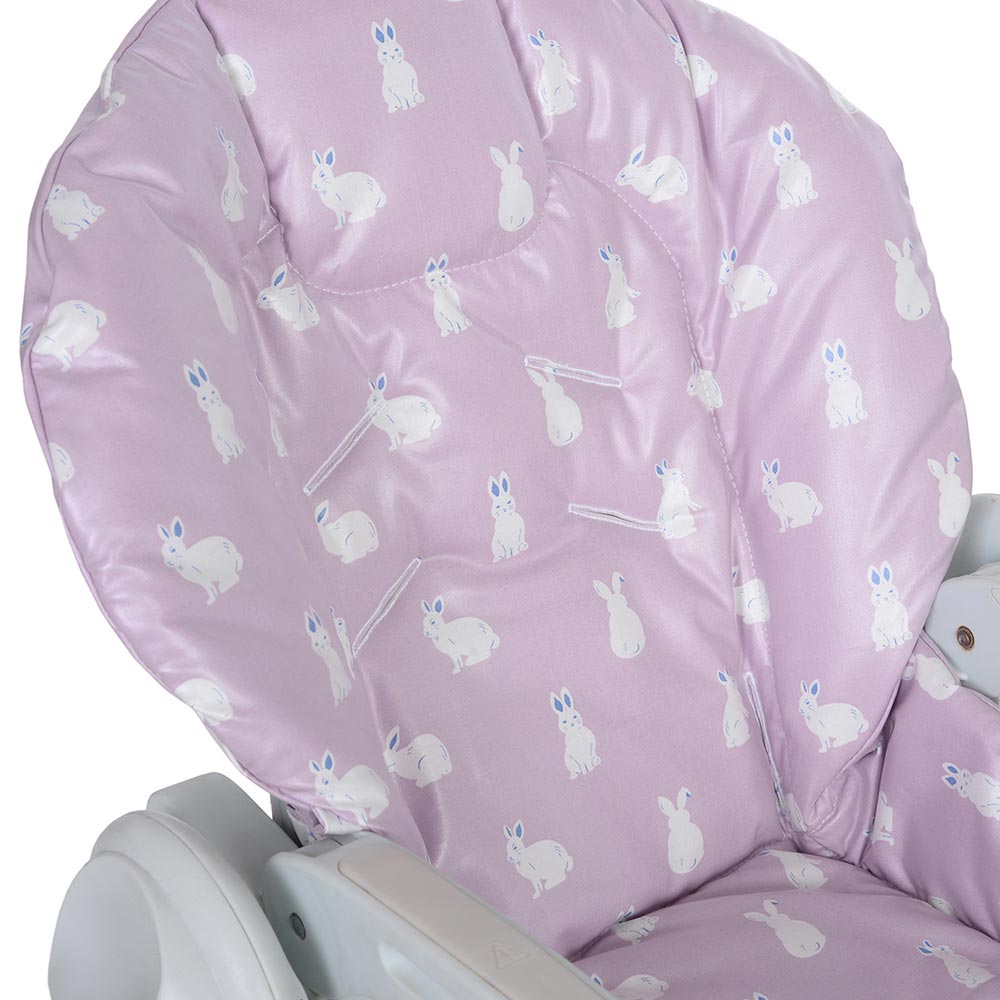 Съемный чехол для стульчика для кормления "Зайки" (водостойкое покрытие) VAMVIGVAM  281622 Розовый Santreyd  - Вид №1