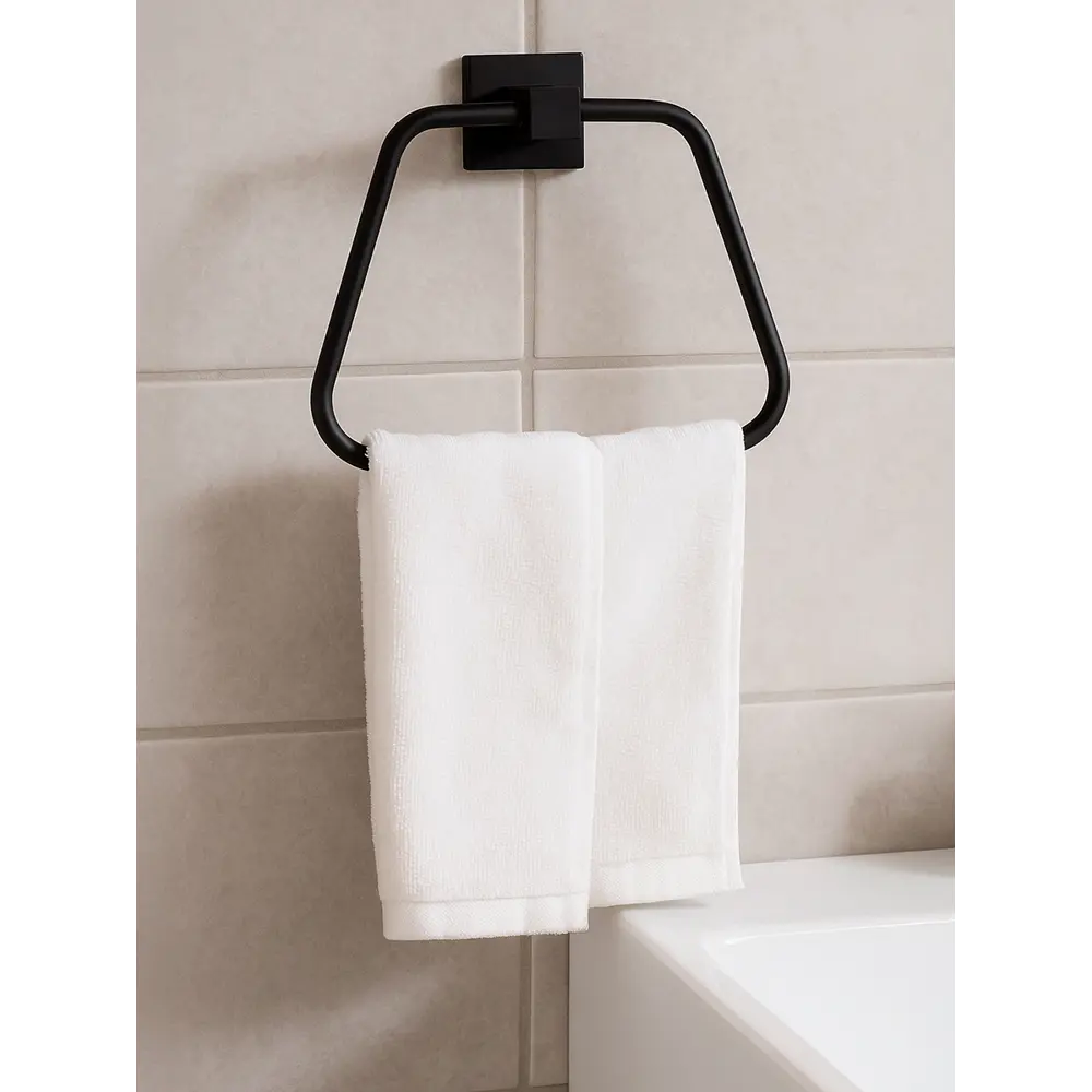 Навесное кольцо для полотенец Квадро черный матовый металл 89380866 Santreyd STLM-1580366 - Вид №8