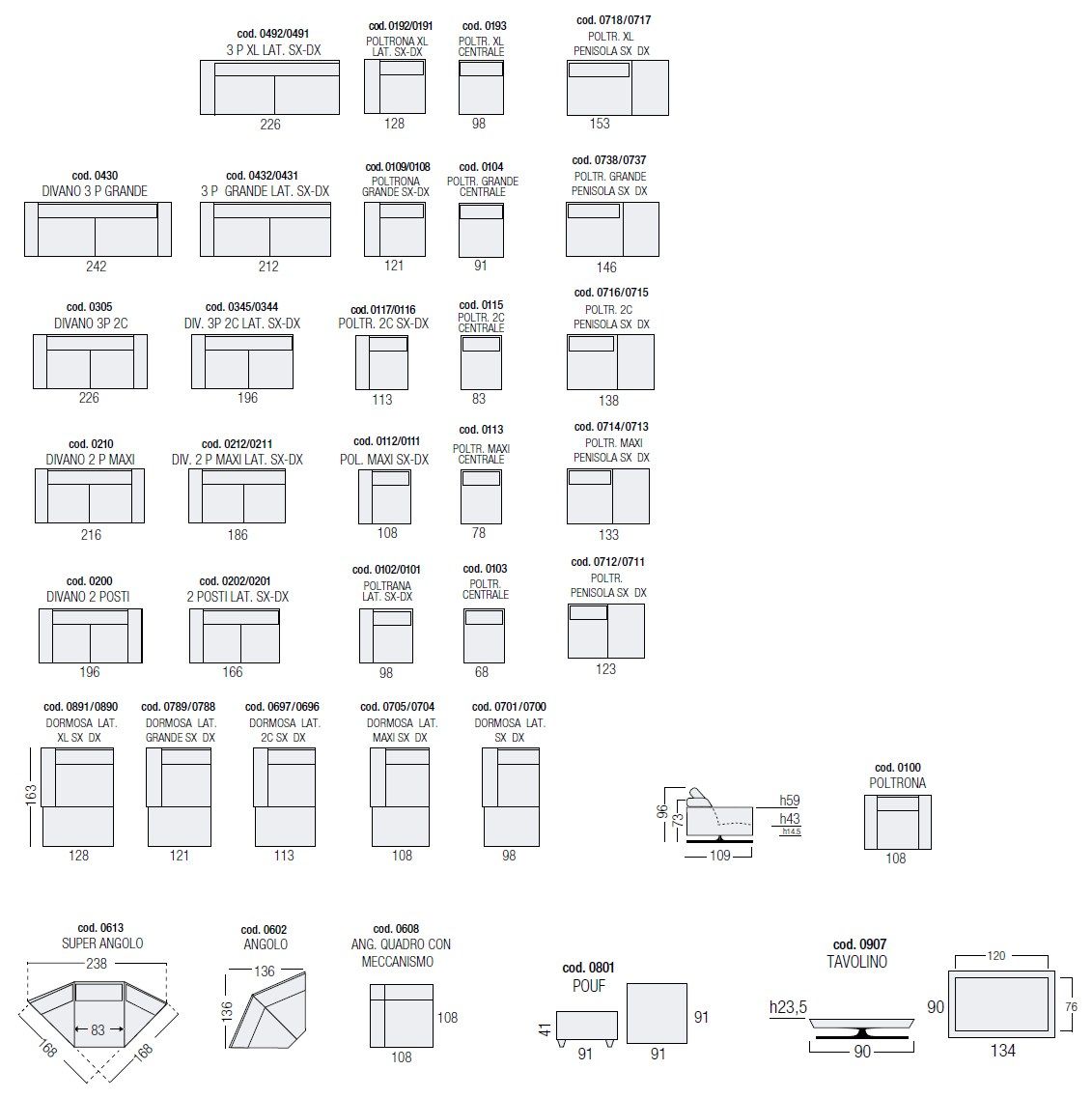 Съемный диван из ткани Egoitaliano ARCH-00010321 - Вид №1