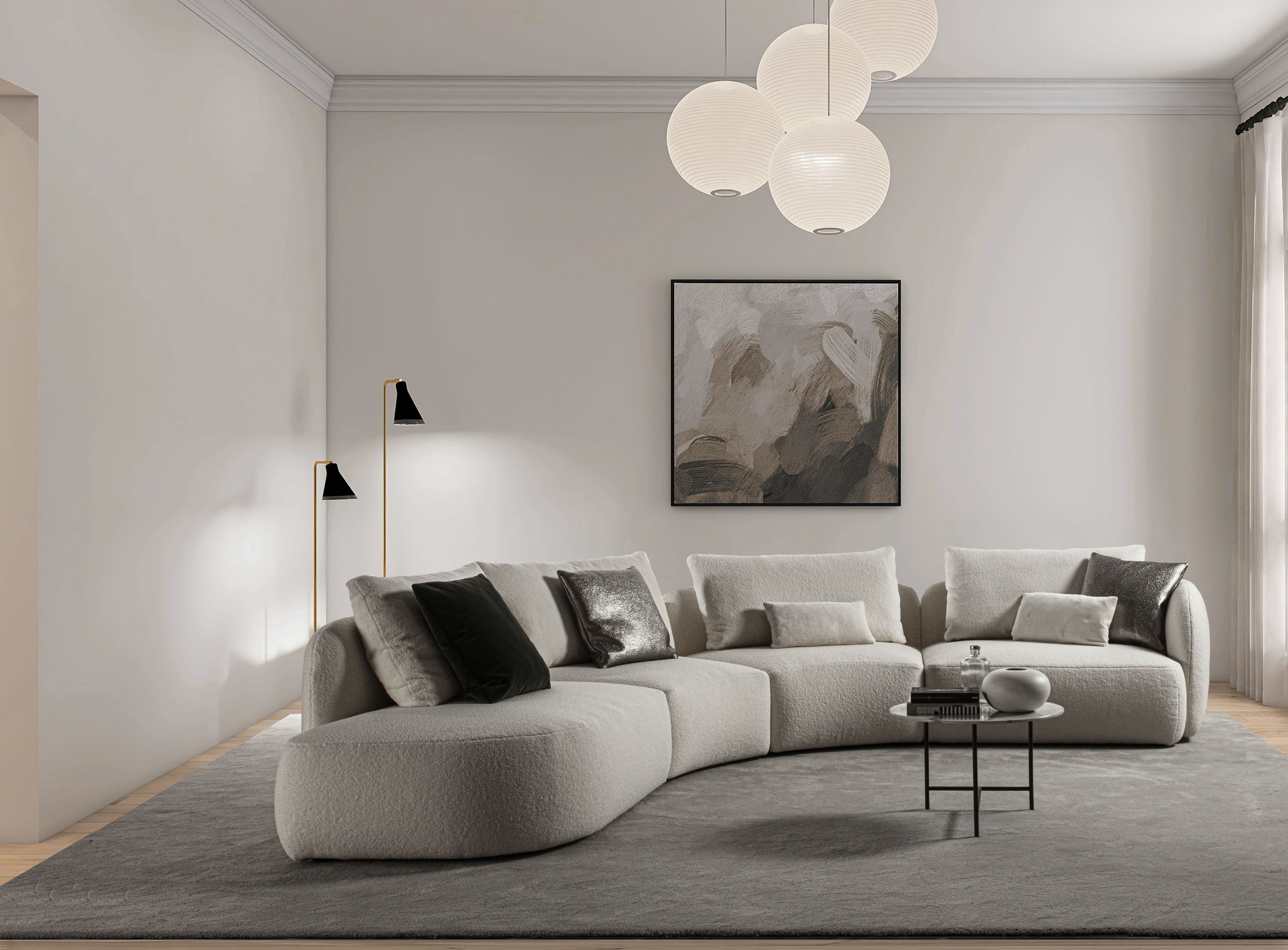 Тканевый съемный изогнутый модульный диван GRUPPO FOX день Фокса ARCH-00099801 - Вид №8