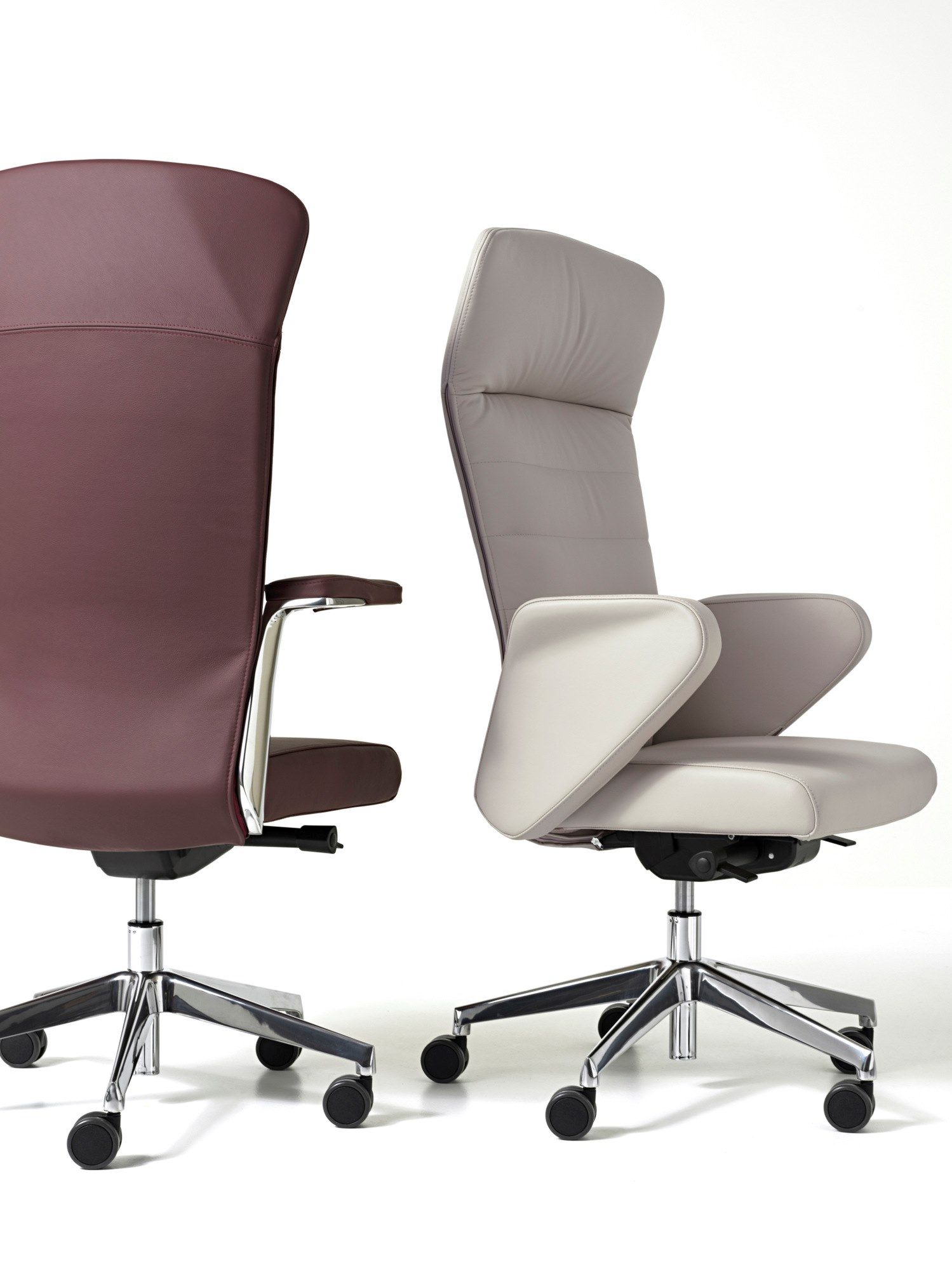 Кожаное офисное кресло с подлокотниками 5 спиц Diemme Halfpipe ARCH-00065948 - Вид №3