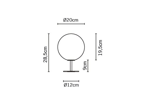 Стеклянная настольная лампа Fabbian Lumi Sphere ARCH-00029180 - Вид №3