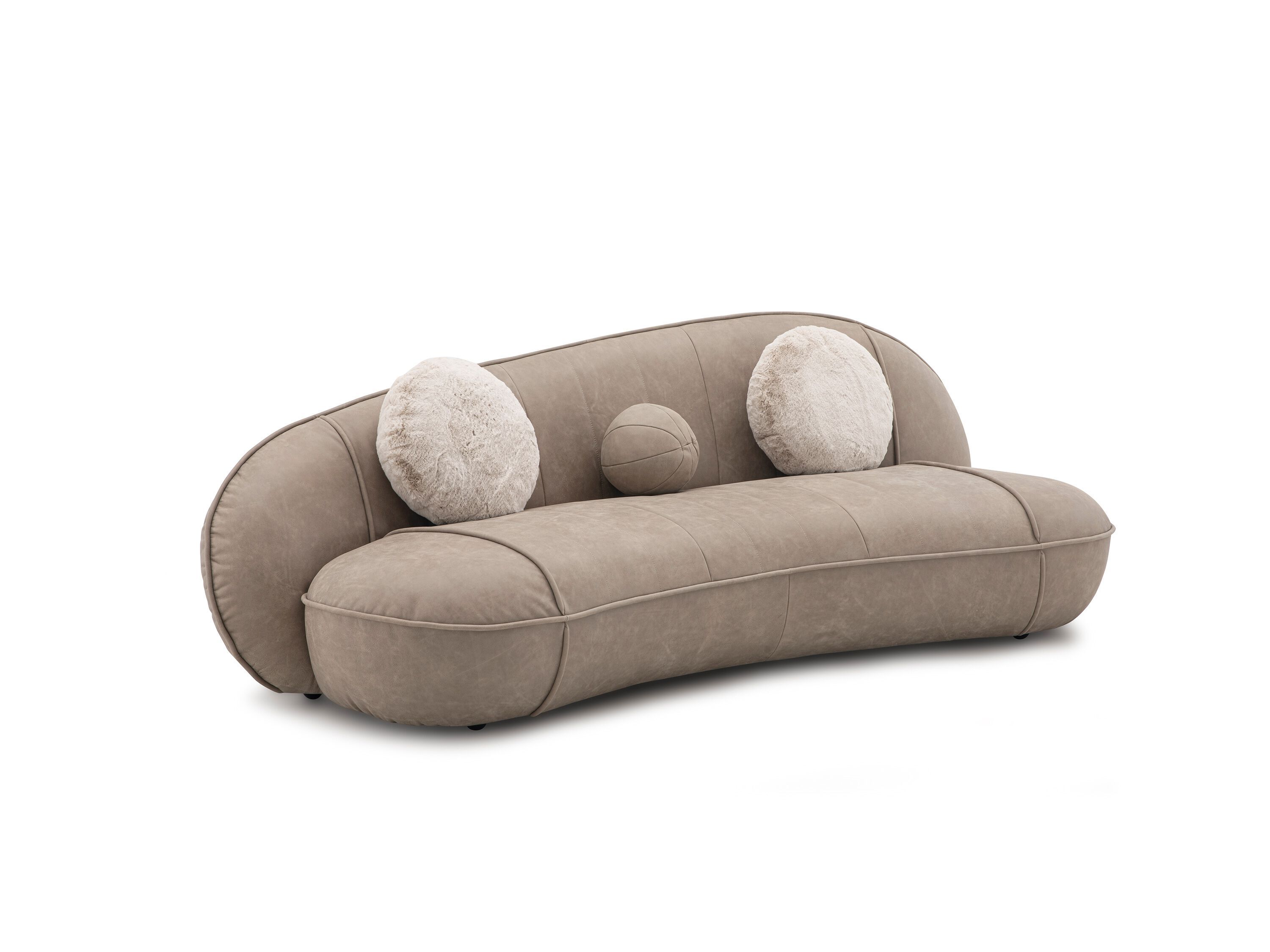 Кожаный изогнутый диван CAMPO DE' FIORI PEA ARCH-00001633