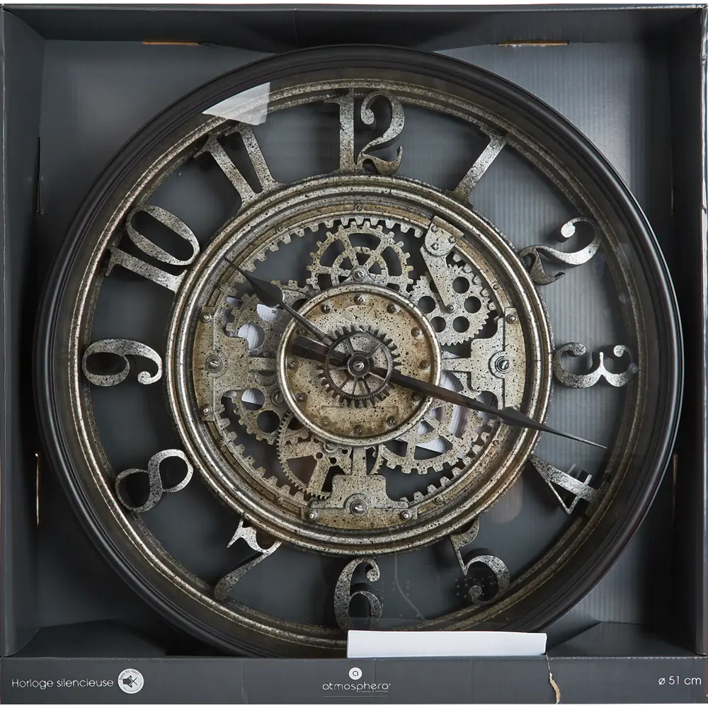 Часы настенные Atmosphera Meca круглые пластик цвет серый ø51 см Smile STLM-2138672 - Вид №4