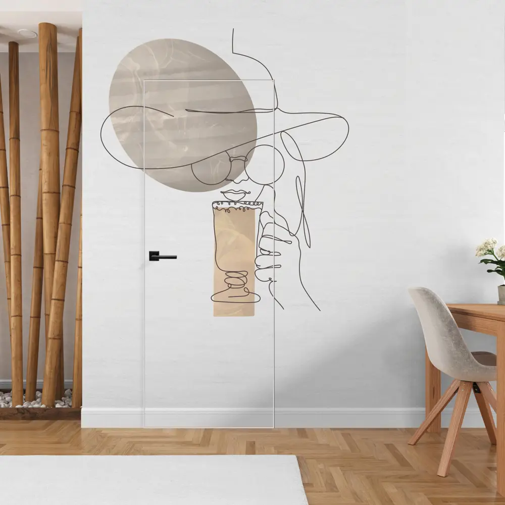 Дверь межкомнатная глухая Invisible 90x220 см цвет белый с замком правая VELLDORIS STLM-2085439 - Вид №4