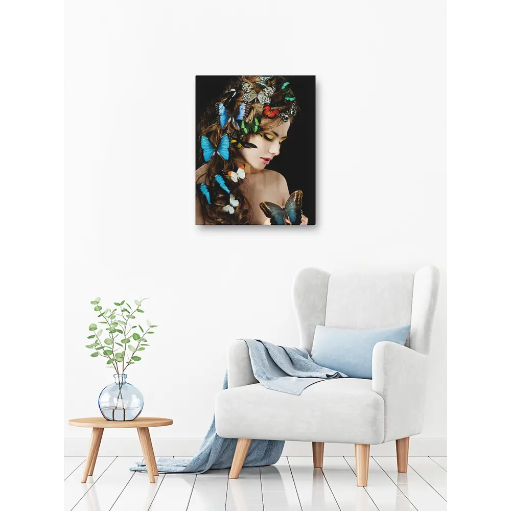 Картина на стекле Модель и бабочки AG 40-212 40x50 см POSTERMARKET STLM-2099586 - Вид №5