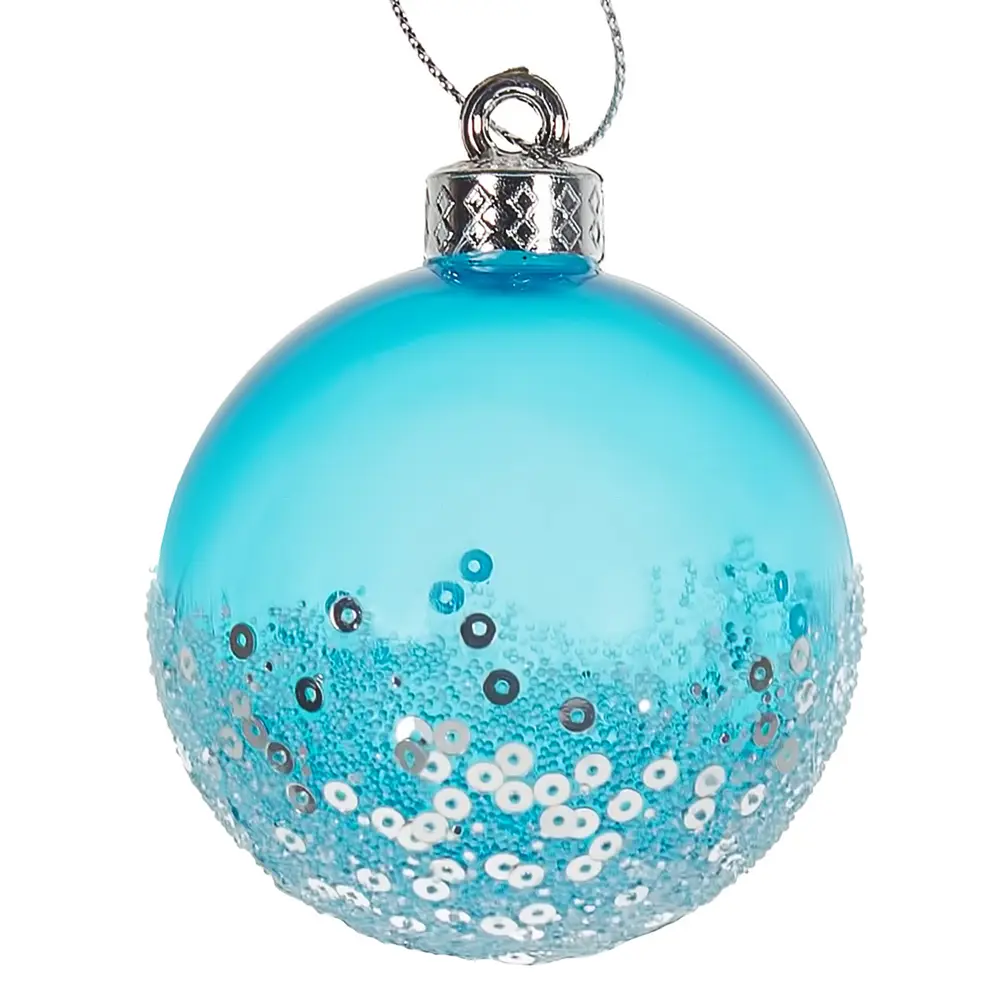 Шар ёлочный с блёстками, 6 см, цвет синий Santreyd STLM-2048165