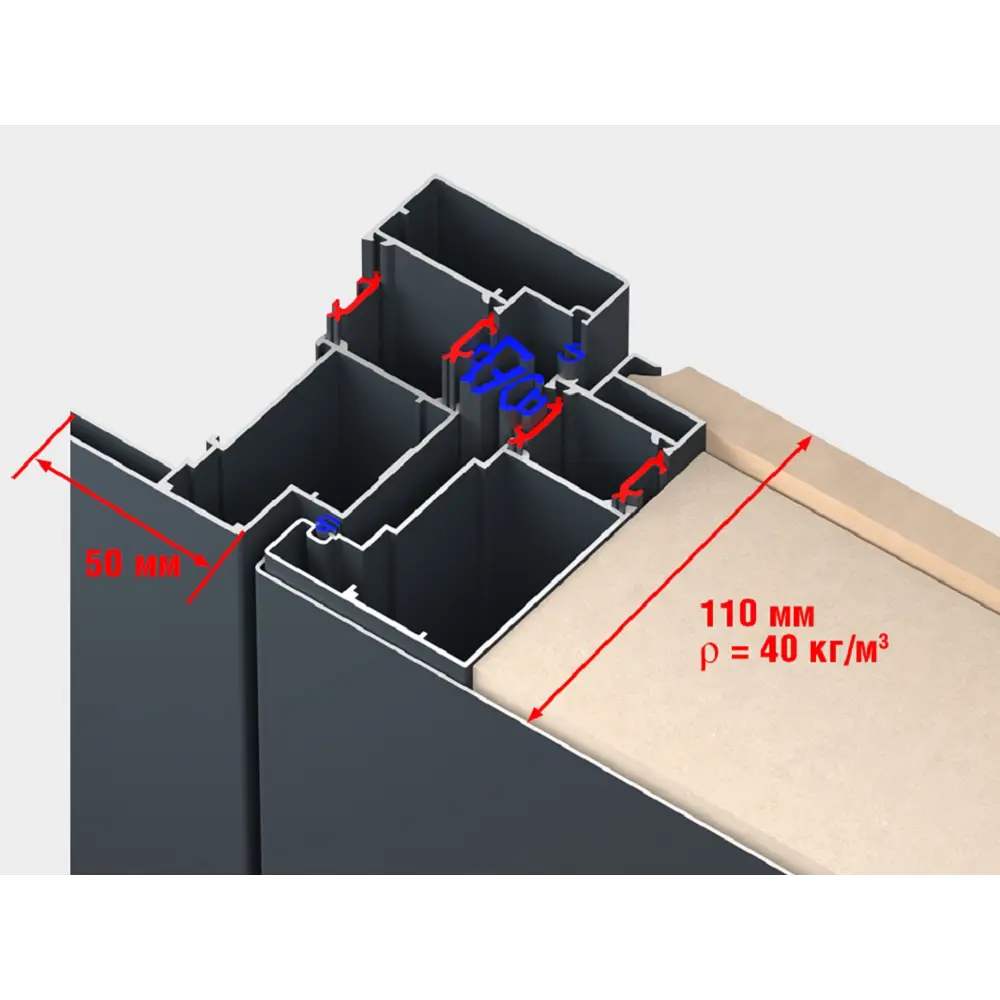 Дверь входная металлическая Термо 98x205 см левая дуб белый DOORHAN STLM-2045902 - Вид №3