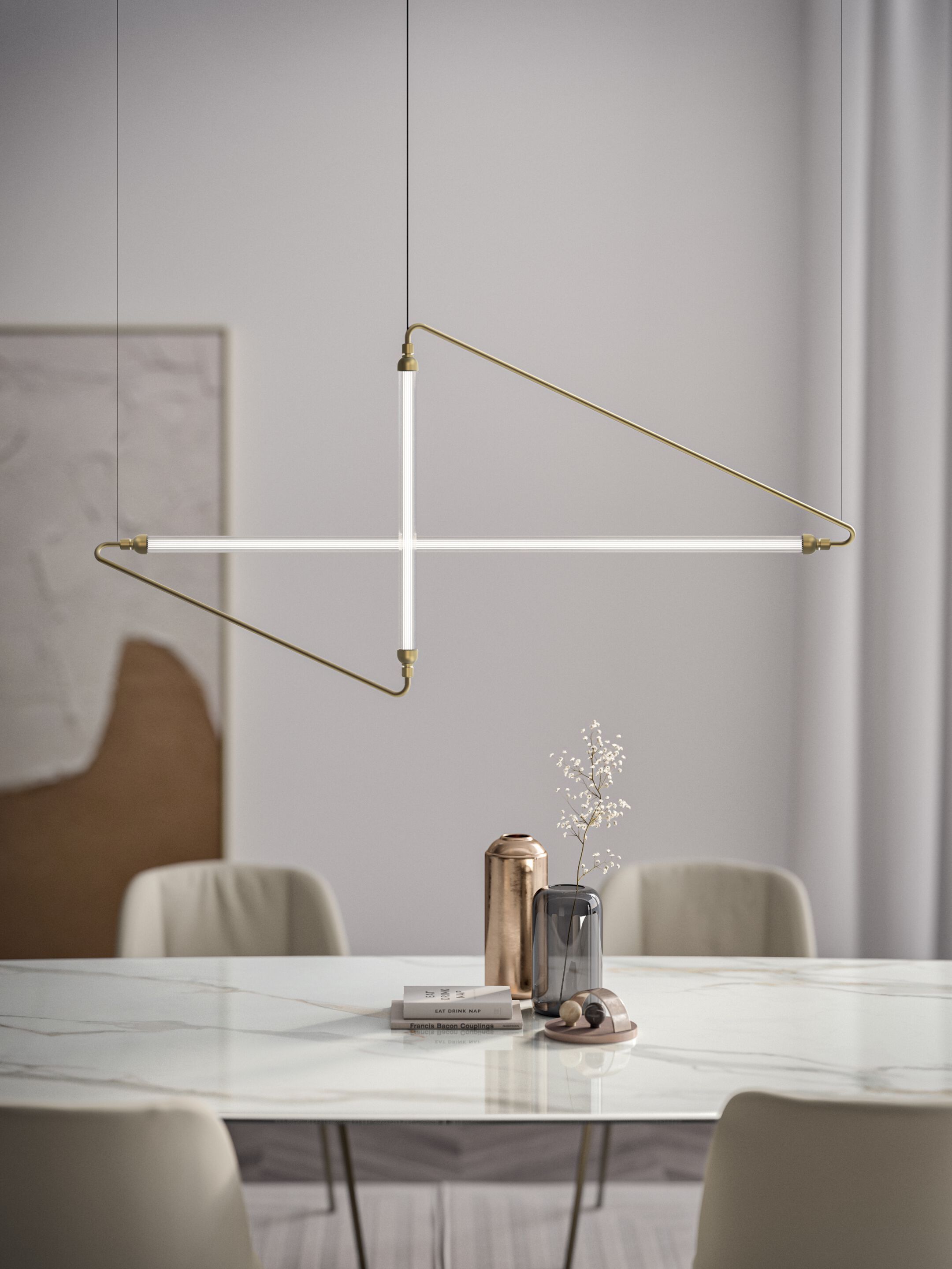 Стеклянный и металлический подвесной светильник Bontempi Casa ASTRA ARCH-00048899 - Вид №3