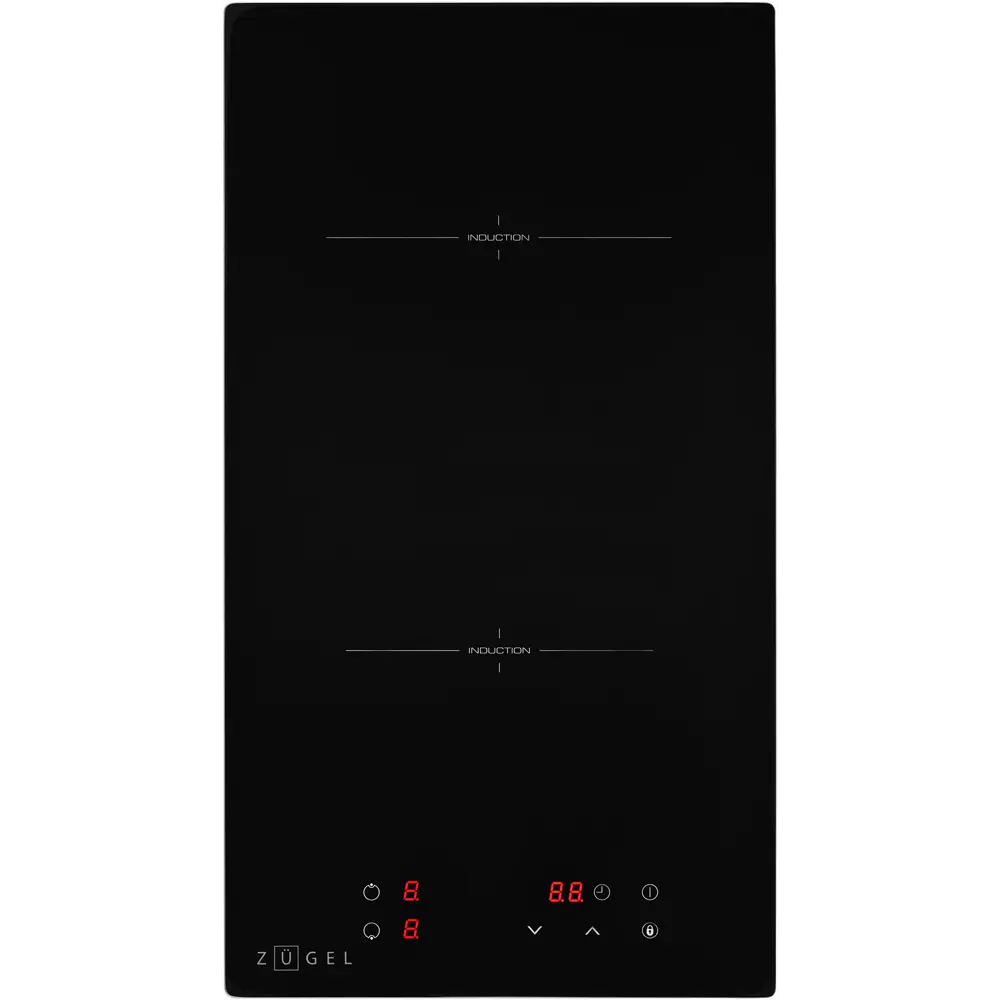 90789842 Индукционная варочная панель Zugel ZIH293B 28.80 см 2 конфорки цвет черный STLM-0382768