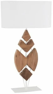 Flam & Luce Настольная лампа из дерева и стали Natura