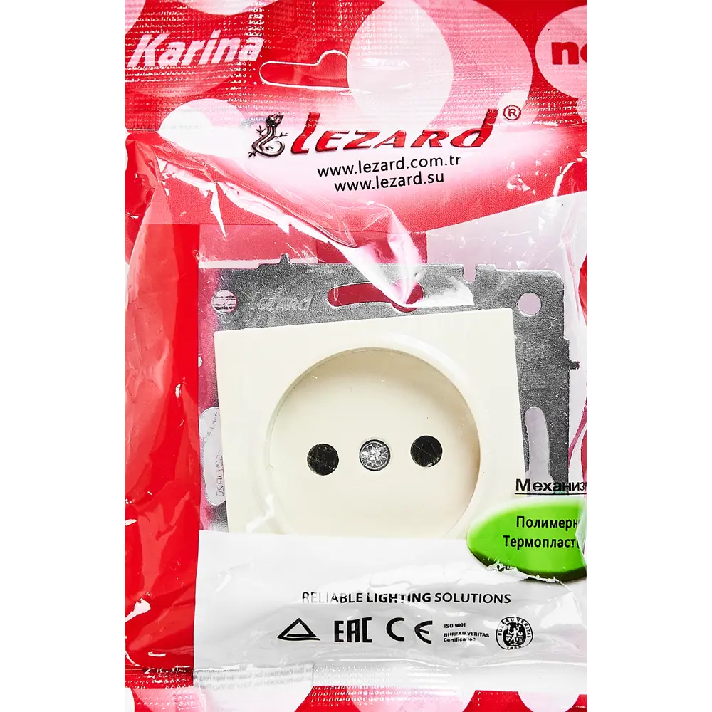 Розетка Lezard Karina без заземления цвет кремовый STLM-2046147 - Вид №4