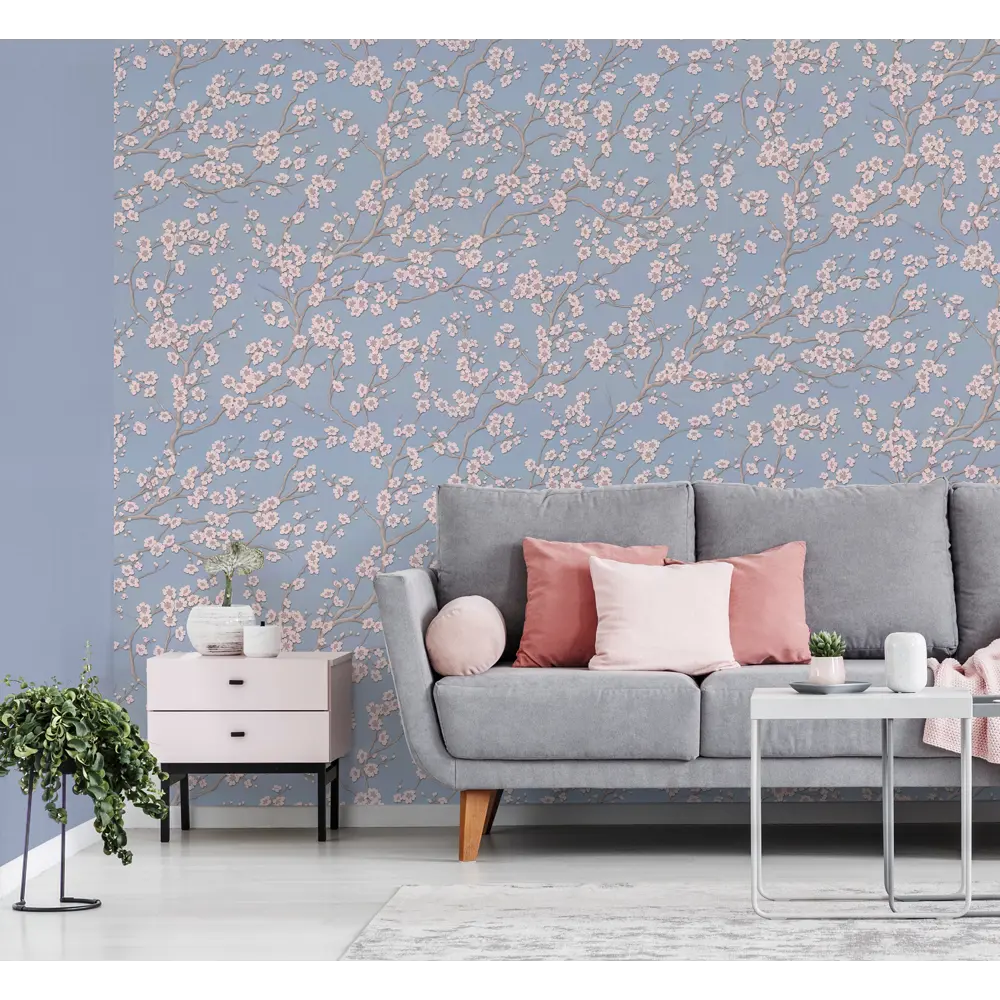 Обои флизелиновые Артекс Весна синие 1.06 м 10799-05Э STLM-2050505 - Вид №3