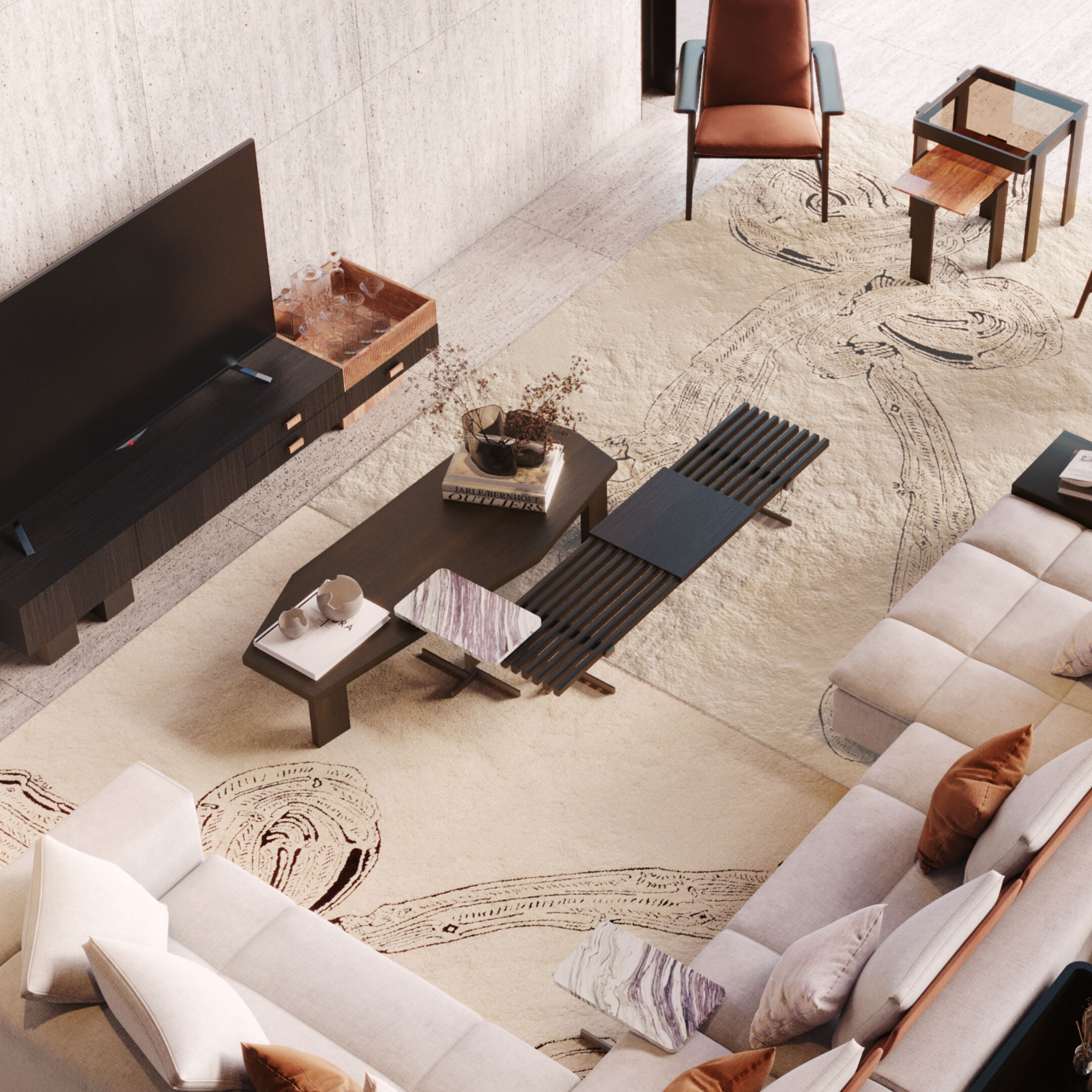 Журнальный столик с каменной столешницей Stylish Club Margem ARCH-00032269 - Вид №6