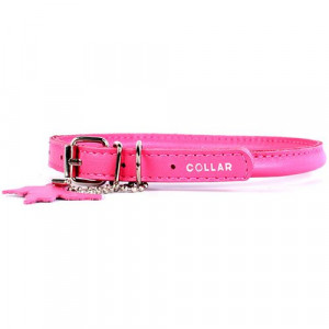 ПР0039908 Ошейник для собак Glamour круглый для длинношерстных собак 6мм 25-33см розовый COLLAR