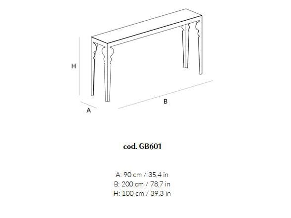 Прямоугольная консоль из нержавеющей стали Lando LAGUNA ARCH-00037470 - Вид №2