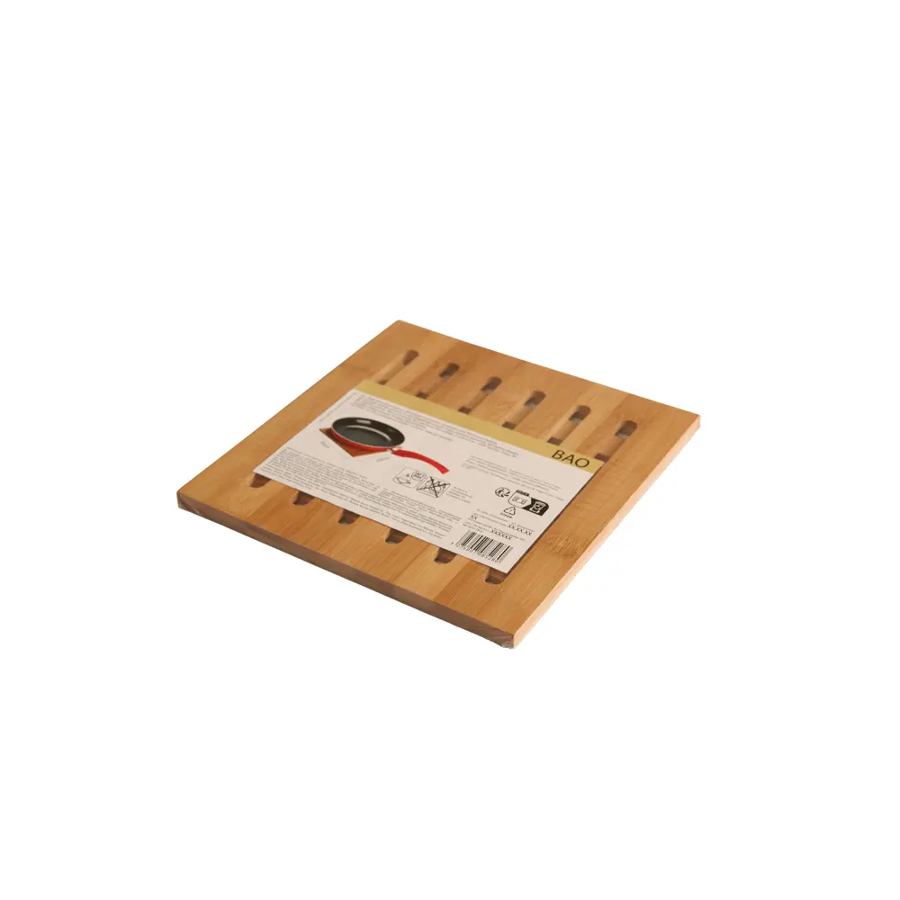 Подставка под горячее 20x20x1 см бамбук цвет бежевый Santreyd STLM-2012073 - Вид №3