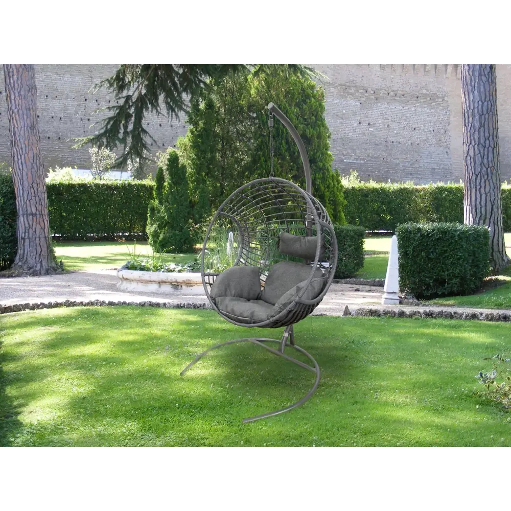 Кресло подвесное Милан BG2345 до 120 кг цвет серый Santreyd STLM-2091298 - Вид №7