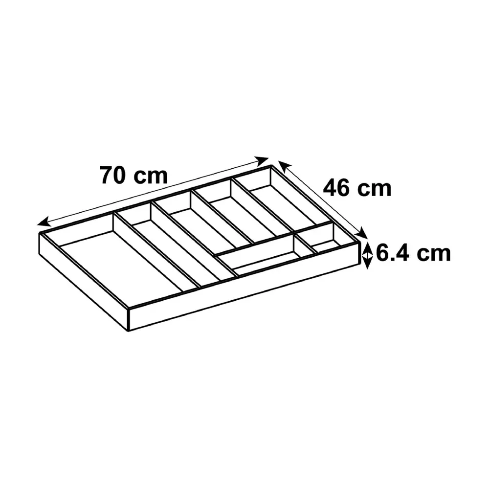 Лоток для столовых приборов Delinia 69.4x6.4x44.6 см бамбук цвет жёлтый 80050642 STLM-2072064  - Вид №6