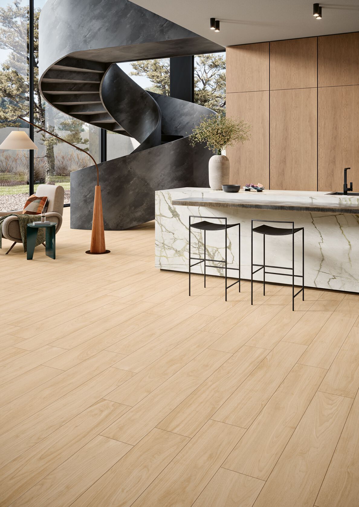 Пол / облицовка керамогранита под дерево MARGRES STAGE ARCH-00084596 - Вид №6