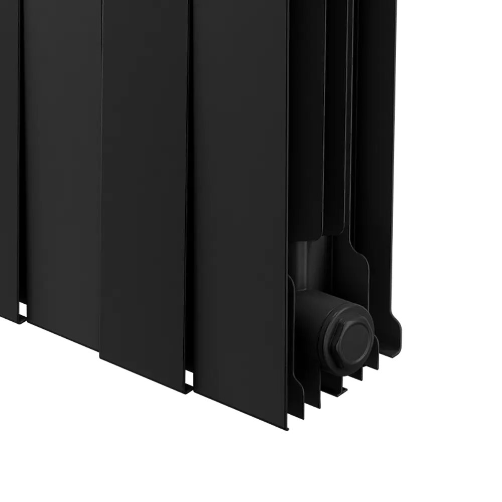 Радиатор секционный Royal Thermo Pianoforte 200/100 16 секций боковое подключение биметалл черный STLM-2072698 - Вид №5