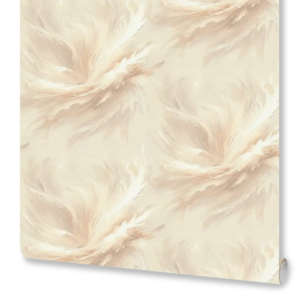 Флизелиновые обои Euro Decor Flora бежевые с цветочным рисунком 1.06 м 89437884 STLM-1581818