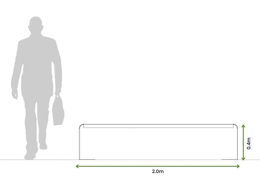 Стальная скамья с порошковым покрытием Urbencéa ISTE ARCH-00014584