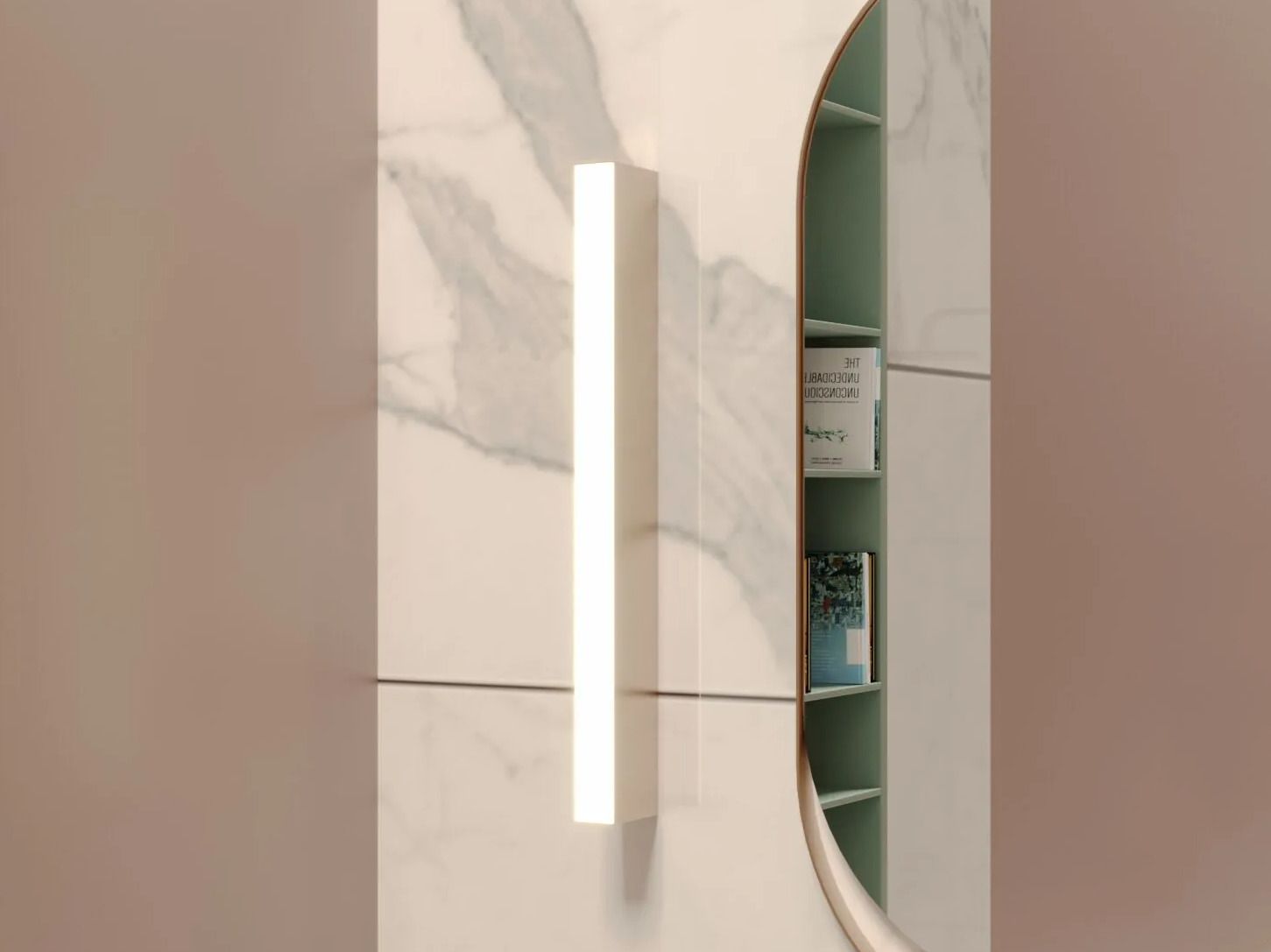 Светодиодный настенный светильник из алюминия и поликарбоната DDL KEY LIGHT SLIM ARCH-00145272