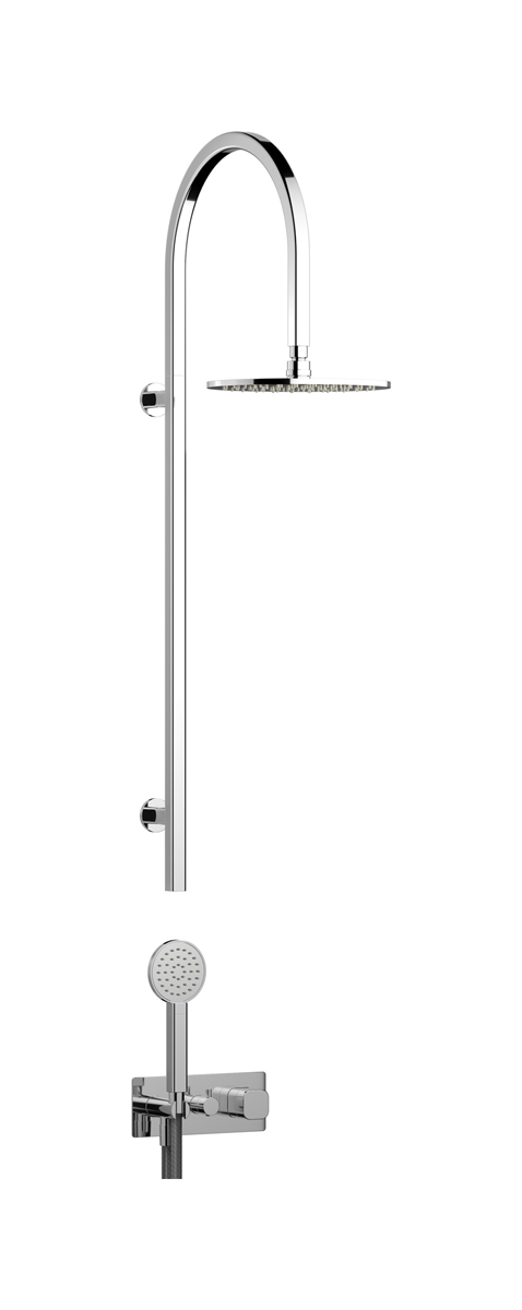 Душевая колонна в комплекте с душевым гарнитуром. WE ARE IB eo800cc_1 Chrome Elio