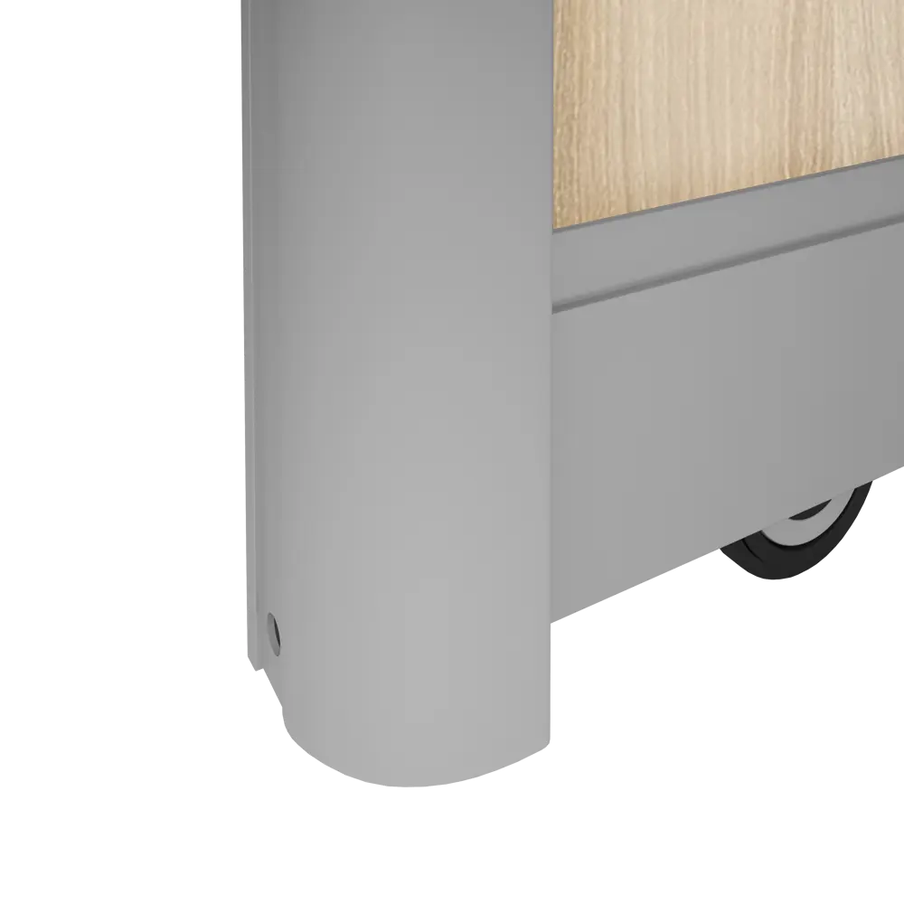 Дверь-купе Spaceo 2455x904 мм, высота проема 2500 мм, ЛДСП, цвет акация светлая STLM-2153420 - Вид №3