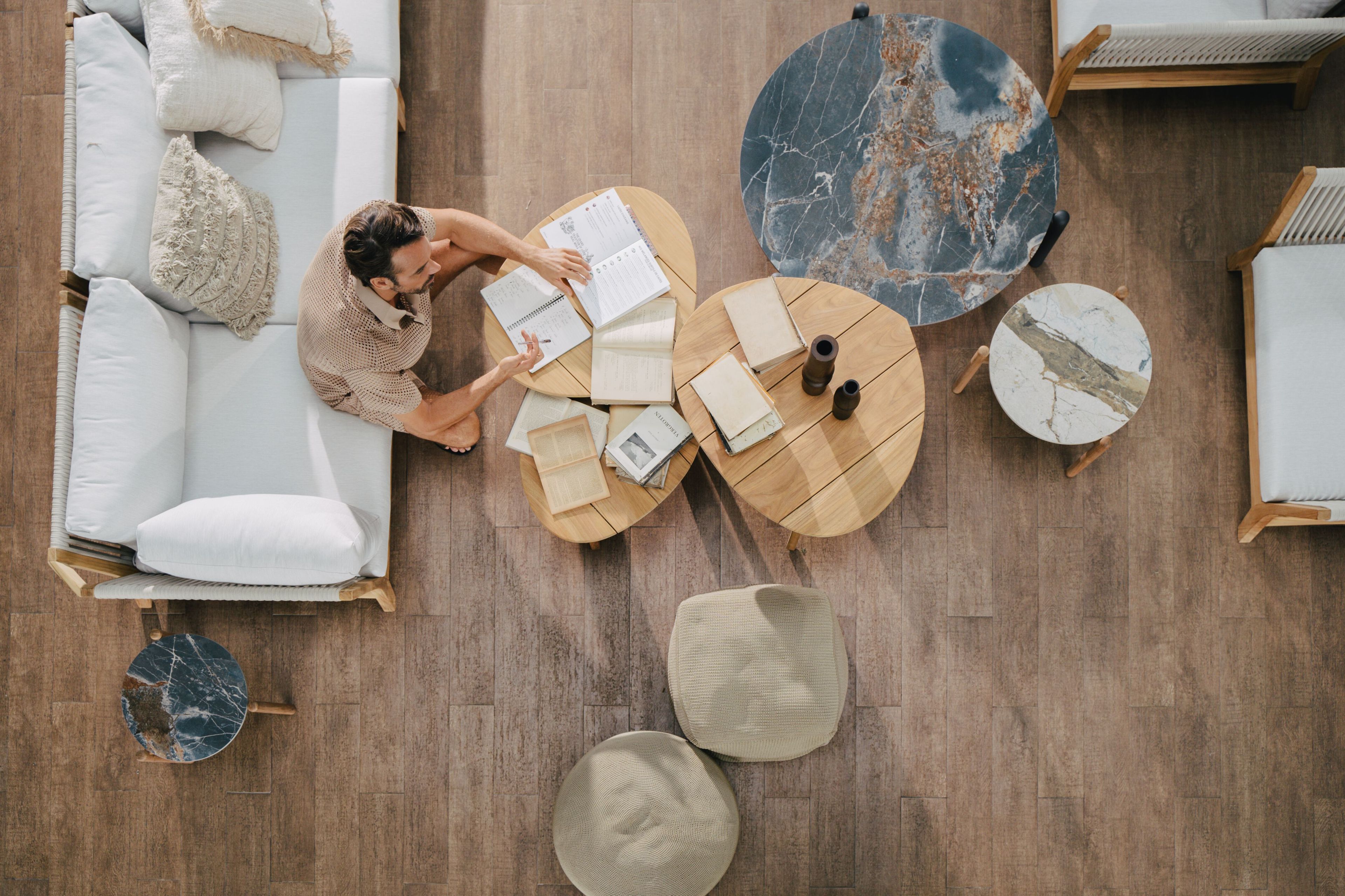 Квадратный садовый пуфик из веревки cbdesign Виареджо ARCH-00086752 - Вид №12