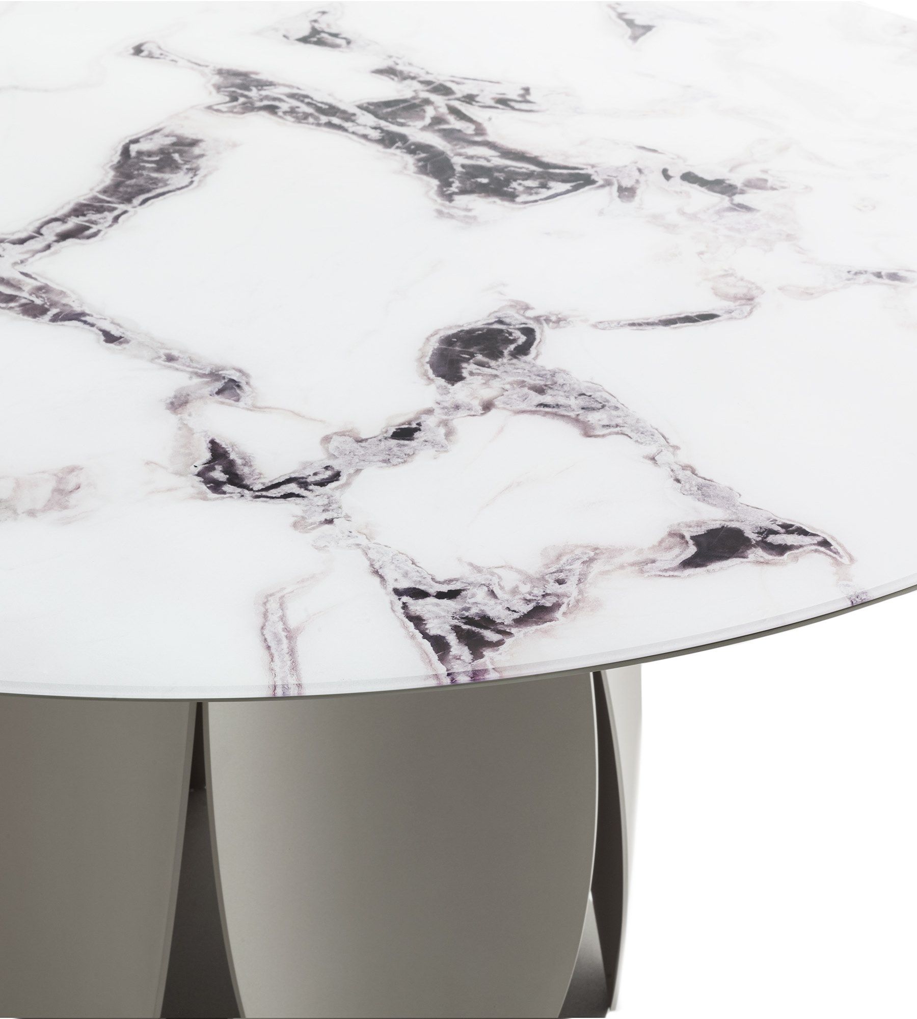 Стол с закаленным стеклом и металлическим основанием Morica Design Высокая мода ARCH-00040703 - Вид №1