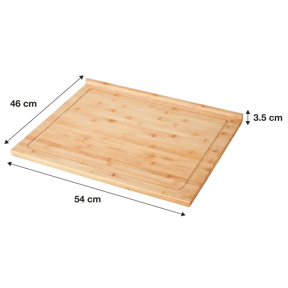 Доска разделочная 54x46 см бамбук цвет натуральный DELINIA STLM-2025247 - Вид №3