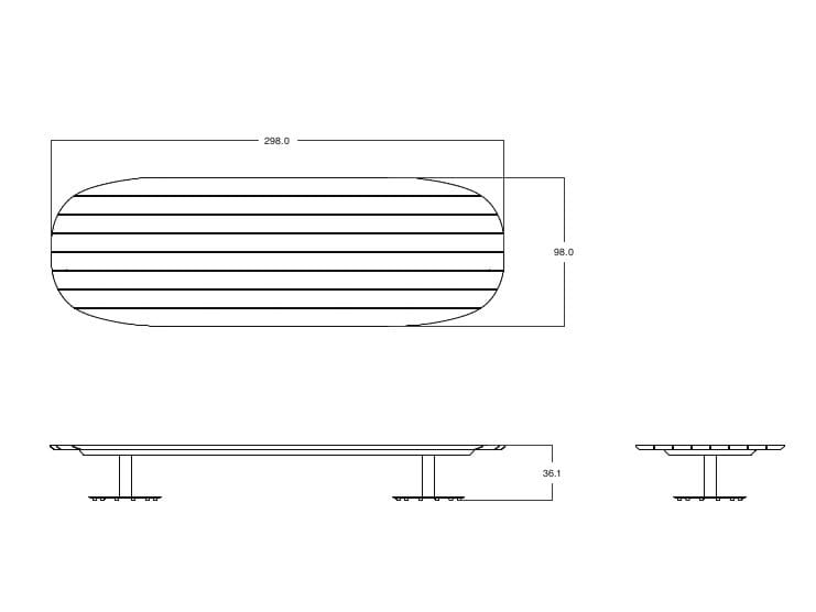 Низкий стол из тикового дерева TRIBÙ T-Table ARCH-00068605 - Вид №1