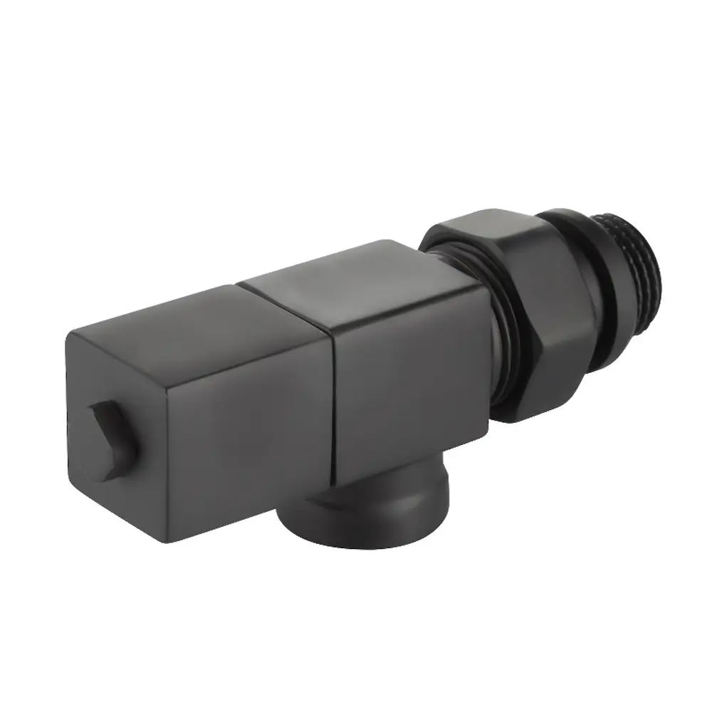 Набор вентилей для радиатора Royal Thermo Cube 1/2" осевой цвет черный STLM-2206041 - Вид №4