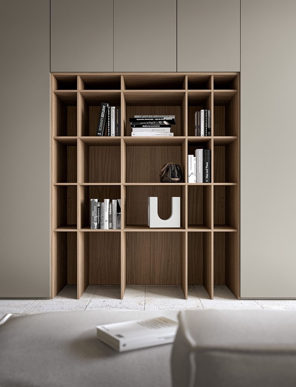 Секционный шкаф с деревянной отделкой canvas Adok ателье ARCH-00023626 - Вид №6