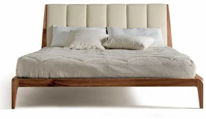 Dale Italia Двуспальная кровать из орехового дерева с мягким изголовьем  P-112