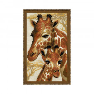 1697 Набор для вышивания Жирафы 38 х 22 см RIOLIS Сотвори Сама