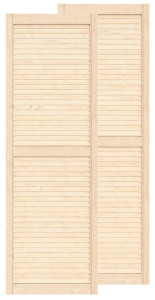 90778713 Двери жалюзийные деревянные 1505х444х20мм сосна Экстра комплект из 2-х шт. STLM-0378800 TIMBER&STYLE