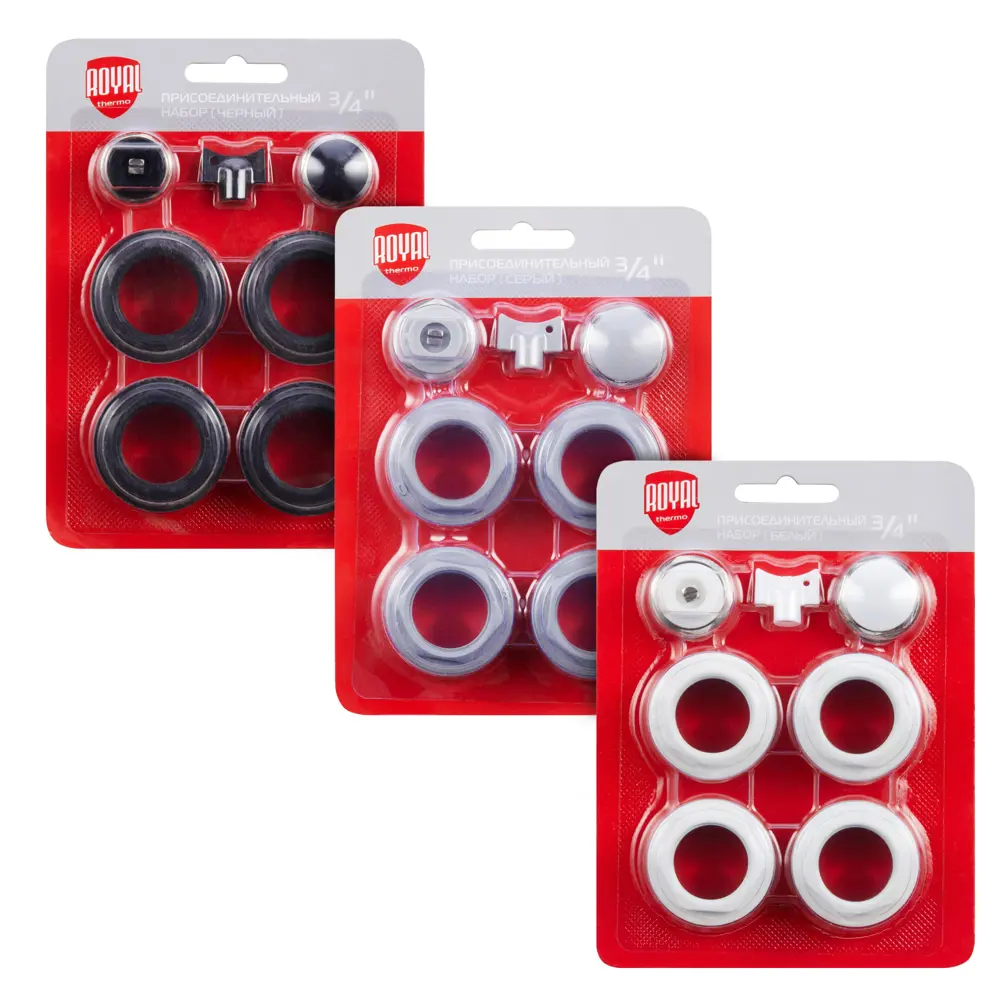 Монтажный комплект для радиатора Royal Thermo 3/4" сталь белый 7 шт STLM-2200650 - Вид №2